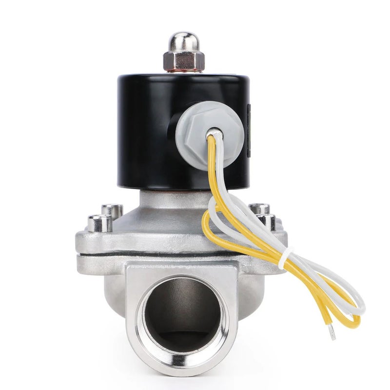 U.S. Solid 1 inch Stainless Steel Electric Solenoid Valve 110VAC Normally Closed Air Water - Image 3
